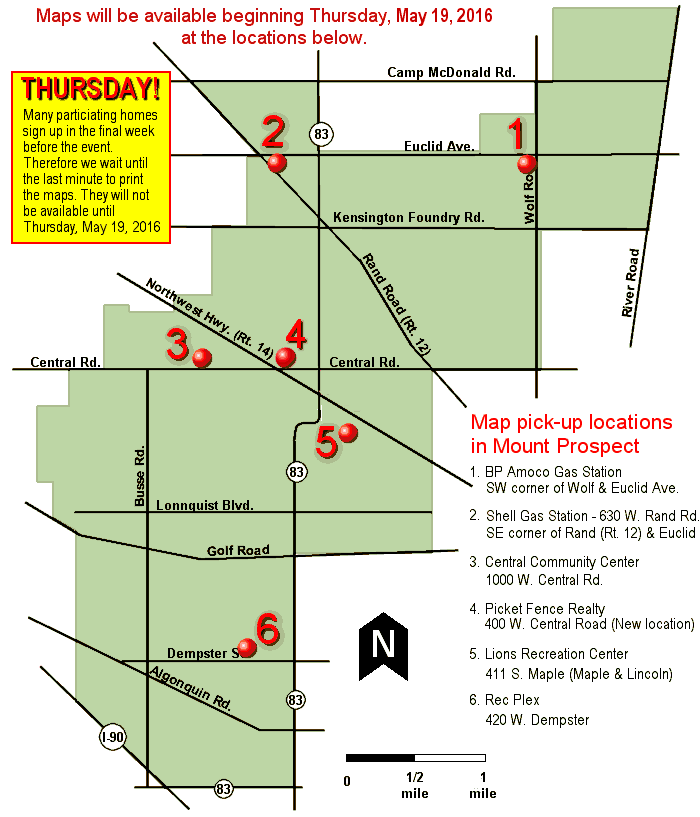 Free Garage Sale Map pick up locations